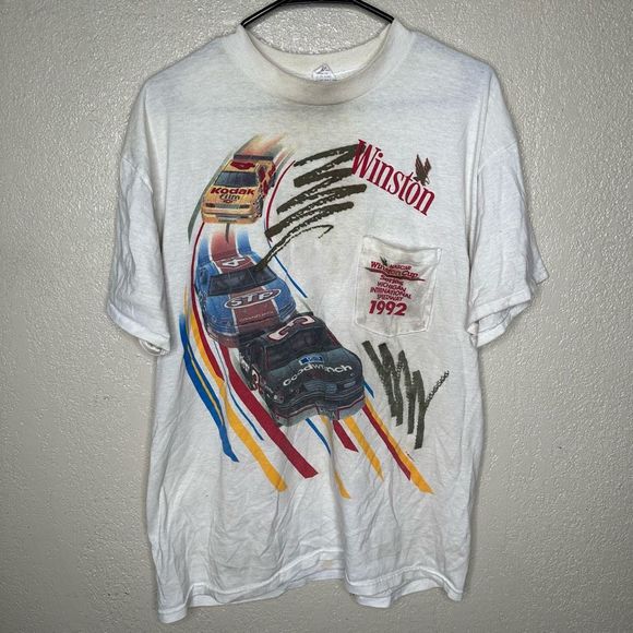 VTG 1992 Winston Cup Men's White and Gold T-Shirt Size XL - Picture 2 of 7